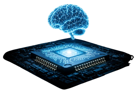 KI-Chip mit neuronalem Netzwerk